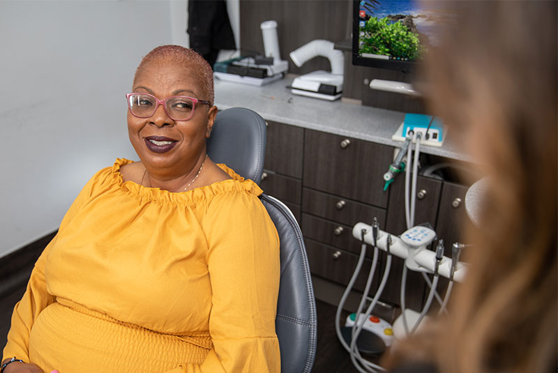 dental patient smiling