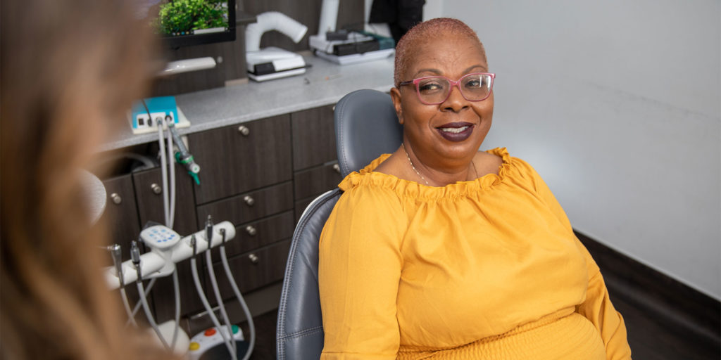 dental patient smiling