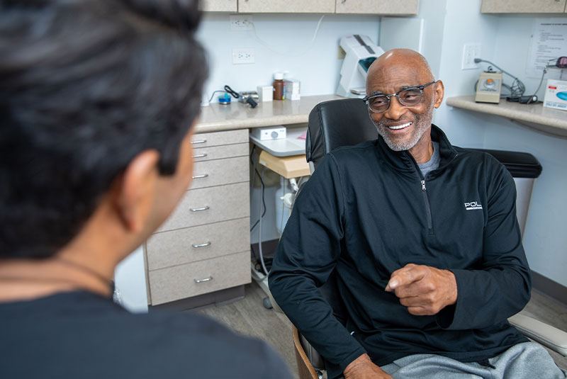 Dr. Palani with patient